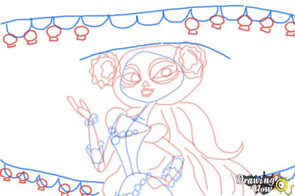 How to Draw La Muerte from The Book of Life - Step 9