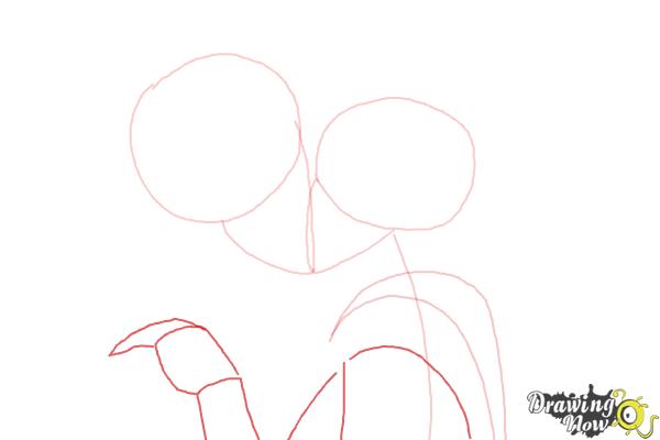 How to Draw Mako And Korra Kissing - Step 4