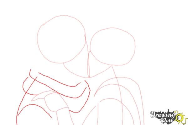 How to Draw Mako And Korra Kissing - Step 5