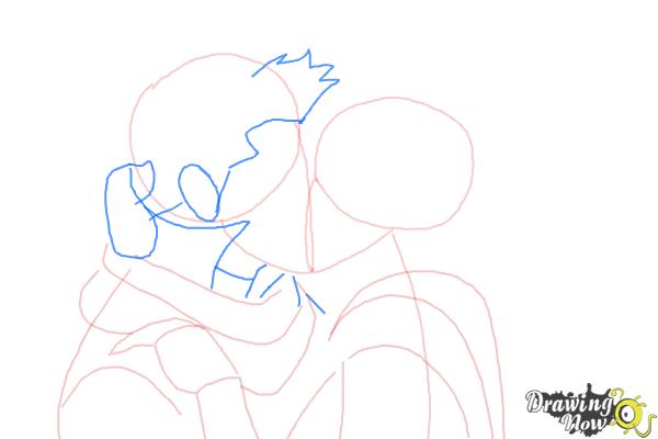 How to Draw Mako And Korra Kissing - Step 6