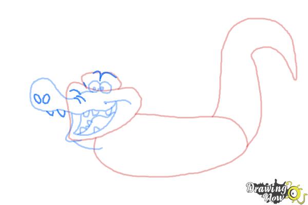 How to Draw Tick-Tock The Crocodile, Disney Villain - Step 5