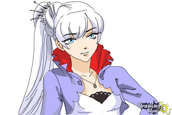 How to Draw Weiss Schnee from Rwby - Step 10