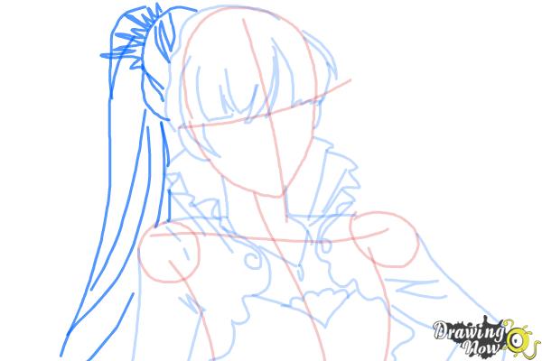 How to Draw Weiss Schnee from Rwby - Step 7