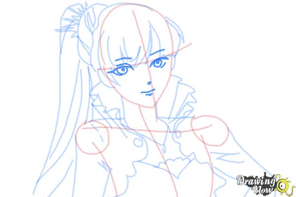 How to Draw Weiss Schnee from Rwby - Step 8