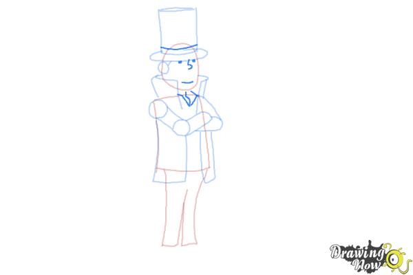 How to Draw Professor Layton - Step 6