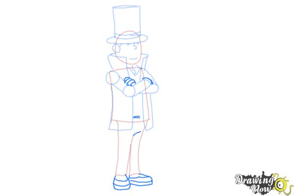 How to Draw Professor Layton - Step 7