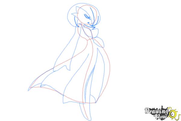 How to Draw Gardevoir from Pokemon - Step 7 How to Draw Gardevoir from Pokemon - Step 7