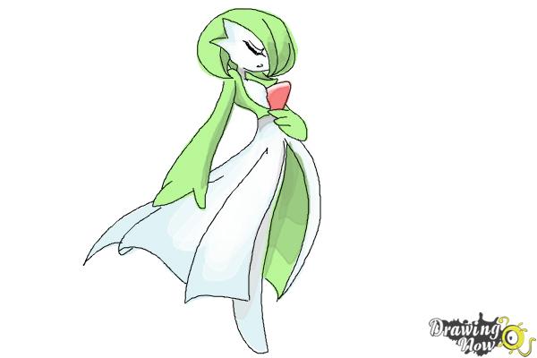 How to Draw Gardevoir from Pokemon - Step 9