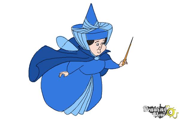 How to Draw Merryweather from Sleeping Beauty - Step 10