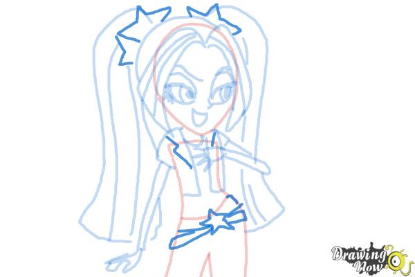 How to Draw Aria Blaze from My Little Pony Equestria Girls: Rainbow Rocks - Step 8