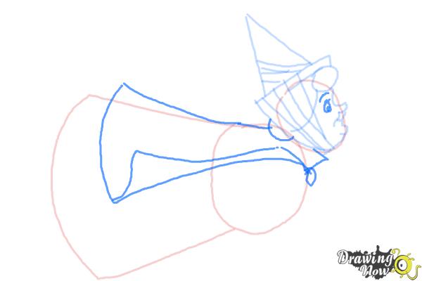 How to Draw Flora from Sleeping Beauty - Step 5