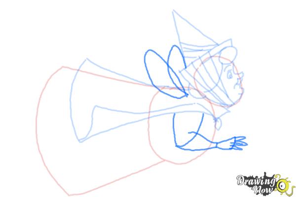 How to Draw Flora from Sleeping Beauty - Step 6