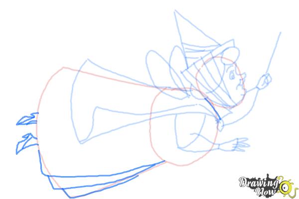 How to Draw Flora from Sleeping Beauty - Step 8
