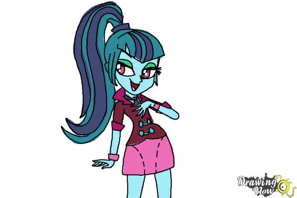 How to Draw Sonata Dusk from My Little Pony Equestria Girls: Rainbow Rocks - Step 10