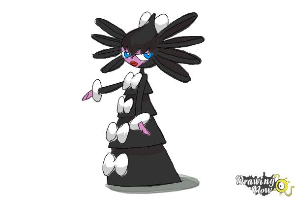 How to Draw Gothitelle from Pokemon - Step 9