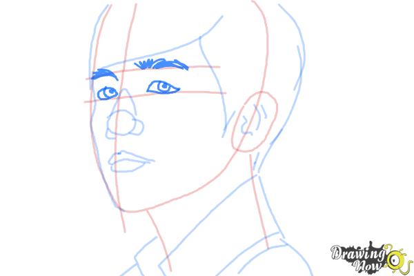 How to Draw Byun Baek Hyun from (Exo-K) - Step 8