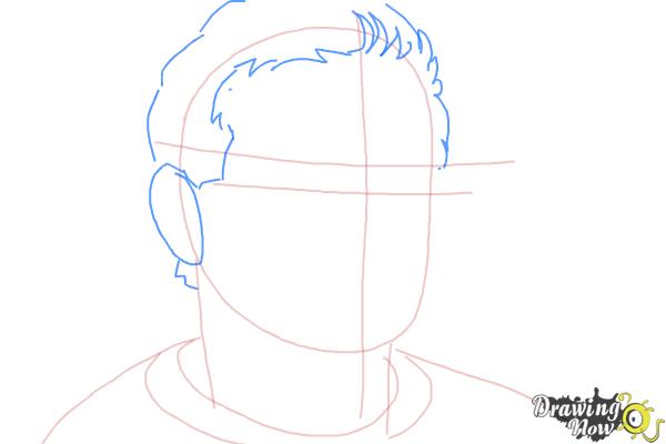 How to Draw Robin Williams - Step 4 How to Draw Robin Williams - Step 4