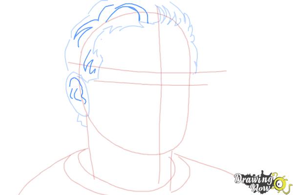 How to Draw Robin Williams - Step 5