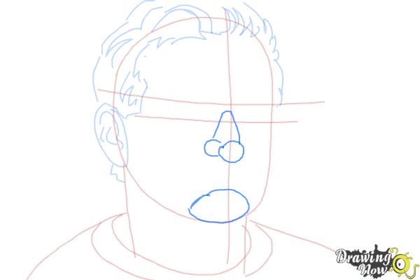 How to Draw Robin Williams - Step 6 How to Draw Robin Williams - Step 6