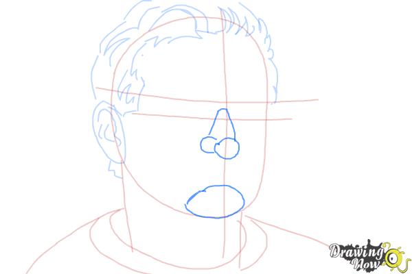 How to Draw Robin Williams - Step 6