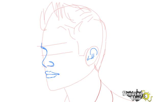 How to Draw Justin Bieber 2014 - Step 5