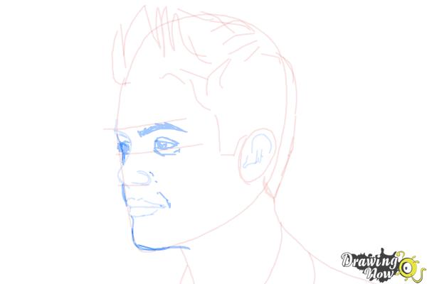 How to Draw Justin Bieber 2014 - Step 6