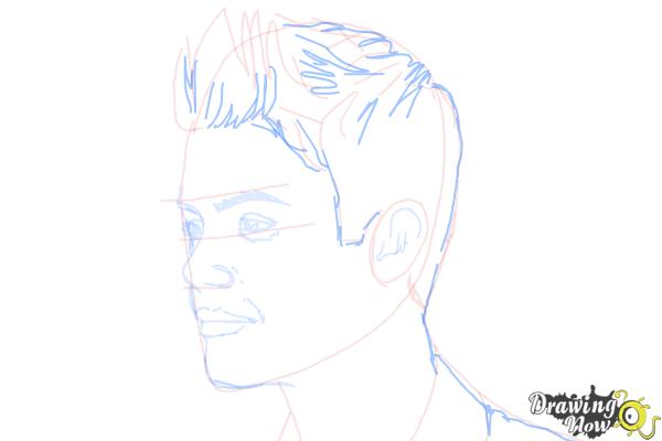 How to Draw Justin Bieber 2014 - Step 7