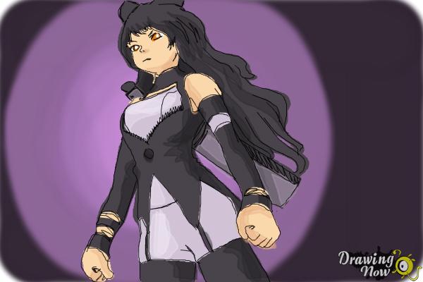 How to Draw Blake Belladonna from Rwby - Step 10