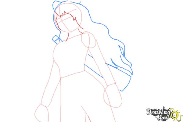 How to Draw Blake Belladonna from Rwby - Step 5