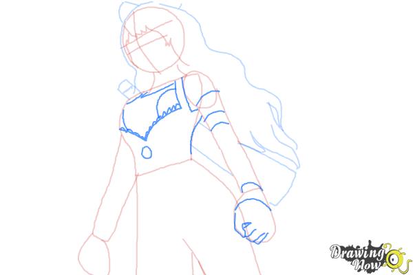 How to Draw Blake Belladonna from Rwby - Step 6
