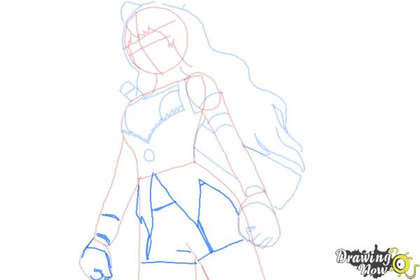 How to Draw Blake Belladonna from Rwby - Step 7