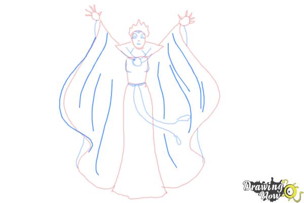 How to Draw Evil Queen, Disney Villain - Step 7