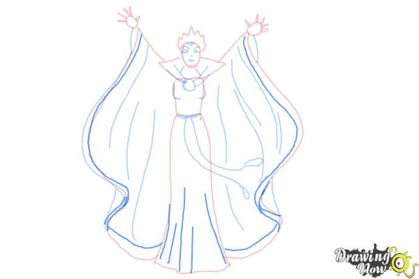 How to Draw Evil Queen, Disney Villain - Step 8