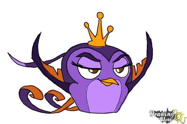 How to Draw Angry Bird Gale from Angry Birds Stella - Step 11