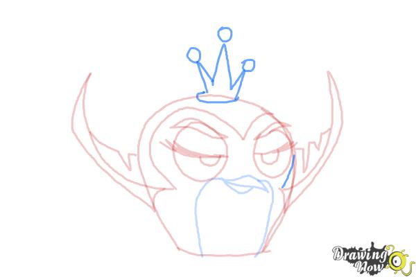 How to Draw Angry Bird Gale from Angry Birds Stella - Step 7