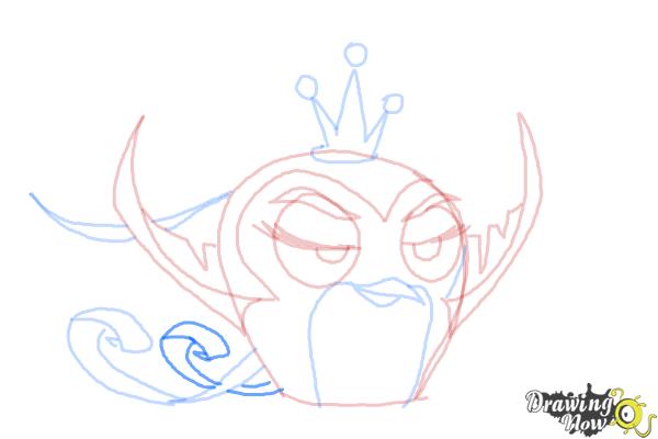How to Draw Angry Bird Gale from Angry Birds Stella - Step 9