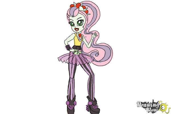 How to Draw Violet Blurr from My Little Pony Equestria Girls - Step 10 How to Draw Violet Blurr from My Little Pony Equestria Girls - Step 10