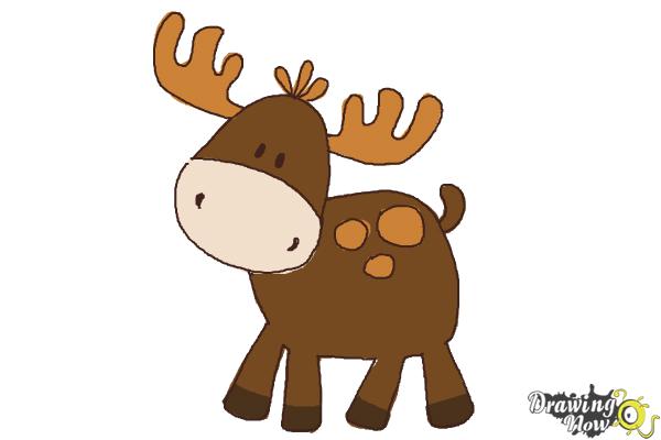 How to Draw a Moose For Kids - Step 9