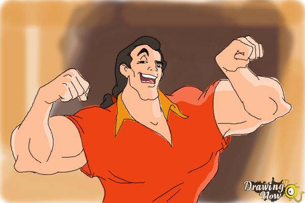 How to Draw Gaston, Disney Villain - Step 11
