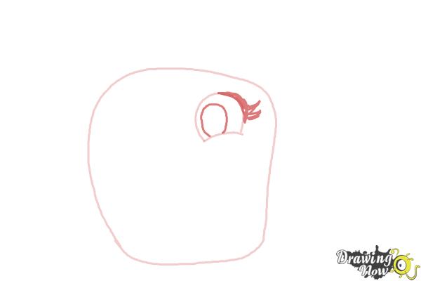 How to Draw Angry Bird Poppy from Angry Birds Stella - Step 3