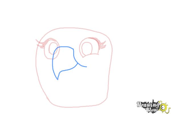 How to Draw Angry Bird Poppy from Angry Birds Stella - Step 5