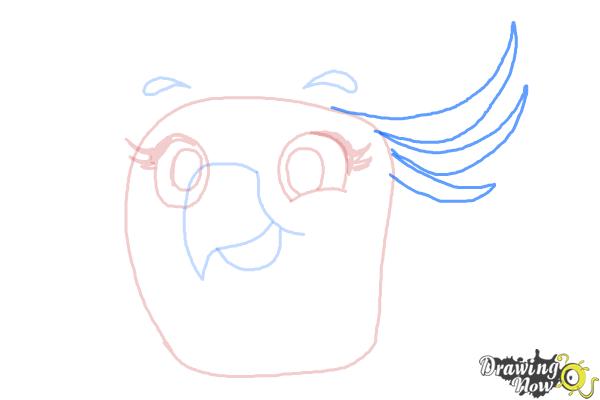 How to Draw Angry Bird Poppy from Angry Birds Stella - Step 7