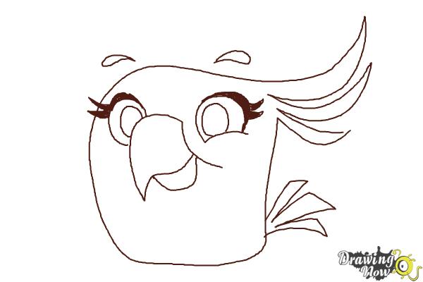 How to Draw Angry Bird Poppy from Angry Birds Stella - Step 9