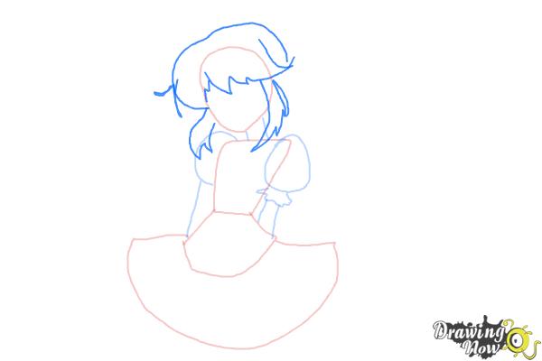 How to Draw Cure Lovely, Aino Megumi from Happiness Charge Precure - Step 4 How to Draw Cure Lovely, Aino Megumi from Happiness Charge Precure - Step 4