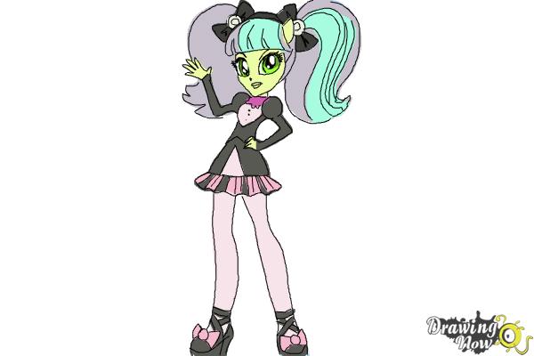 How to Draw Pixel Pizzaz from My Little Pony Equestria Girls - Step 11
