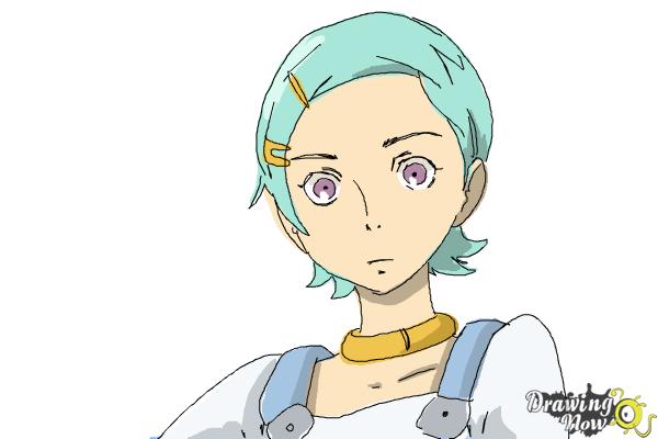 How to Draw Eureka from Eureka Seven - Step 10