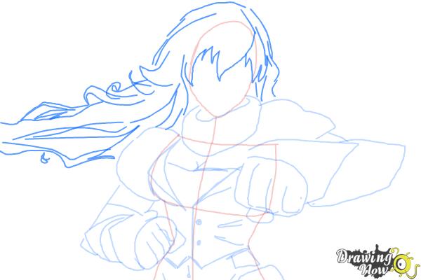 How to Draw Yang Xiao Long from Rwby - Step 7 How to Draw Yang Xiao Long from Rwby - Step 7