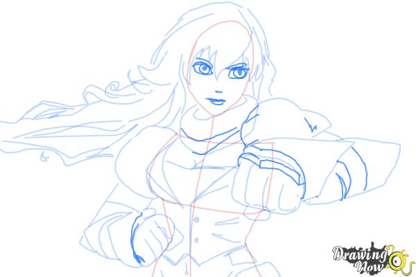 How to Draw Yang Xiao Long from Rwby - Step 8