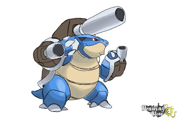 How to Draw Mega Blastoise from Pokemon X