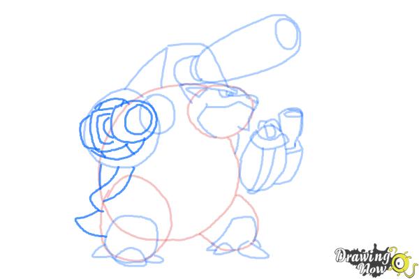 How to Draw Mega Blastoise from Pokemon X